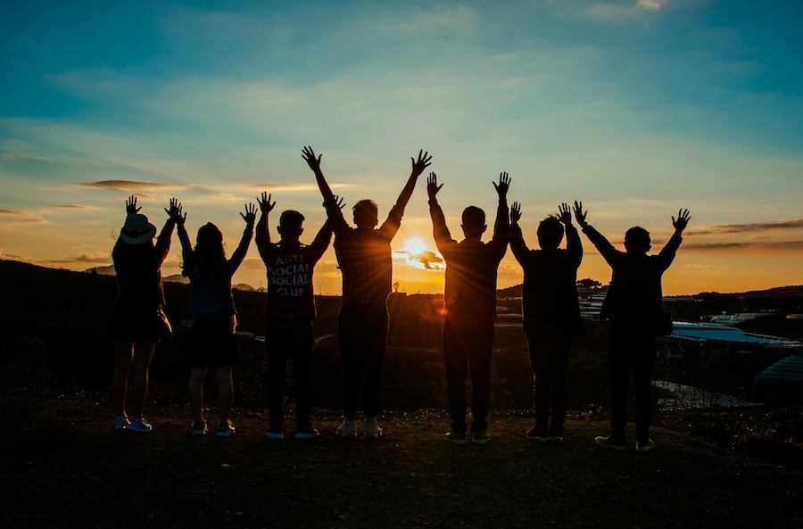 Image of a crowd having fun